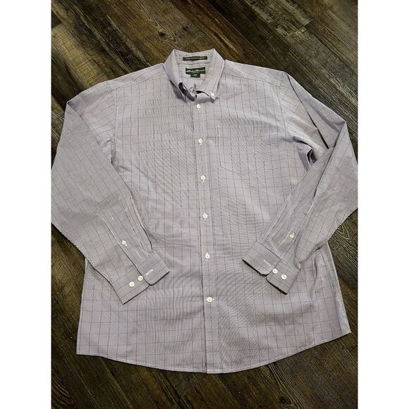 Eddie Bauer Relax Fit Wrinkle Resist LS Stripe Button Down Shirt‎ Men Large - Picture 1 of 2